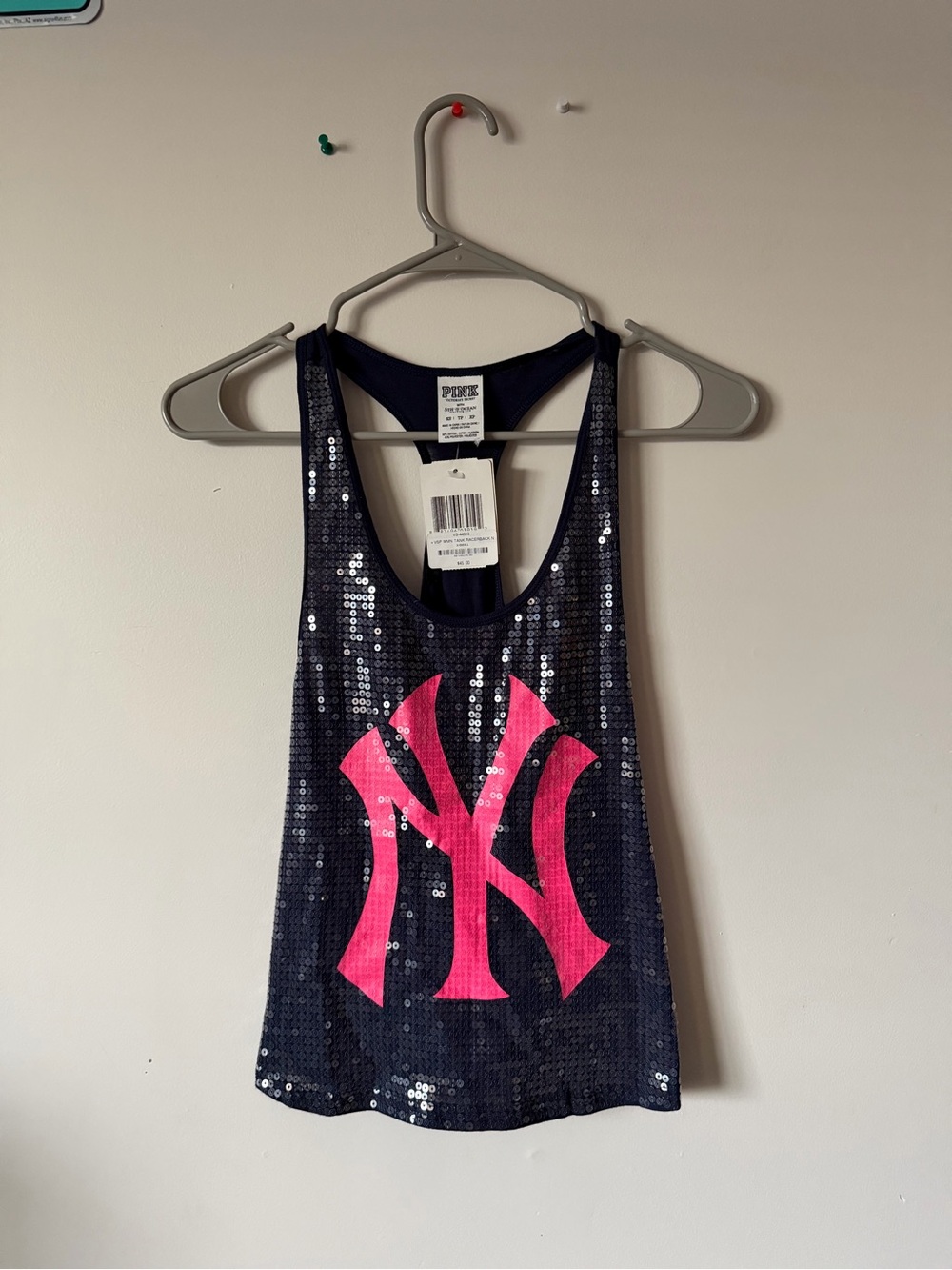 PINK Victoria's Secret Navy Racerback Tank